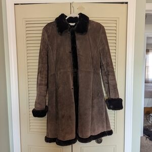 Marvin Richards Brown Teddy Jacket with Black Accents